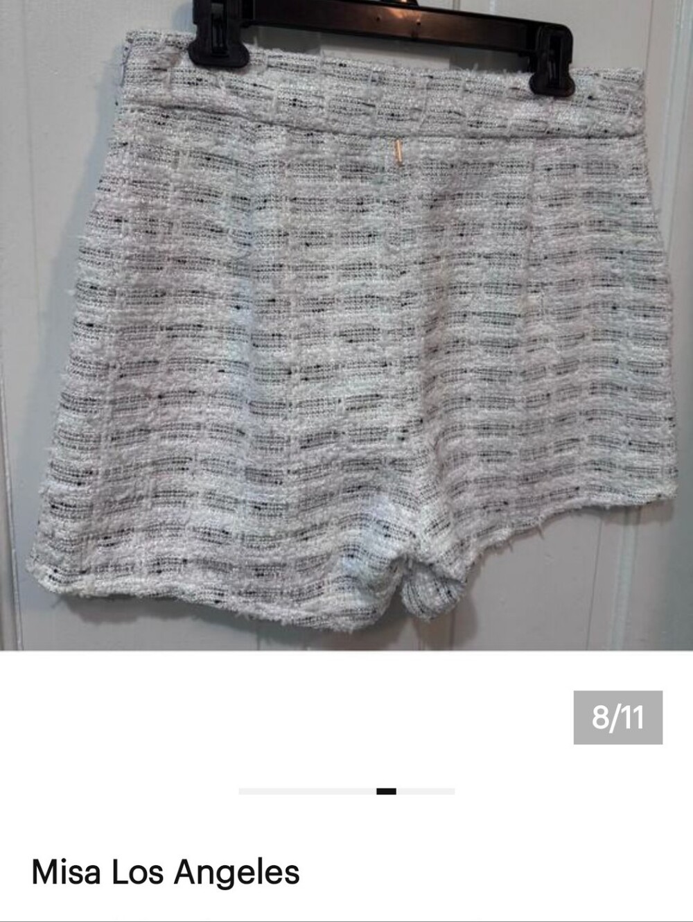 MISA Los Angeles White Tweed Strapless Short Set-Size Med         G66 - Picture 14 of 15